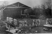 RAF Old Catton - remains of Ops Room being rebuilt as ATC HQ. 1960s.