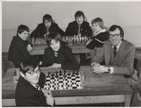 Sprowston High School Chess Team Photograph by E.D.P. following Qualification to Zonal final of Sunday Times Chess competition. Undefeated over three previous seasons. 1970s